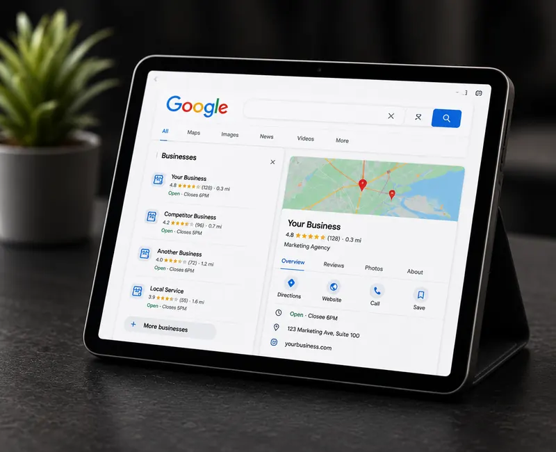 SEO and local search visibility on Google