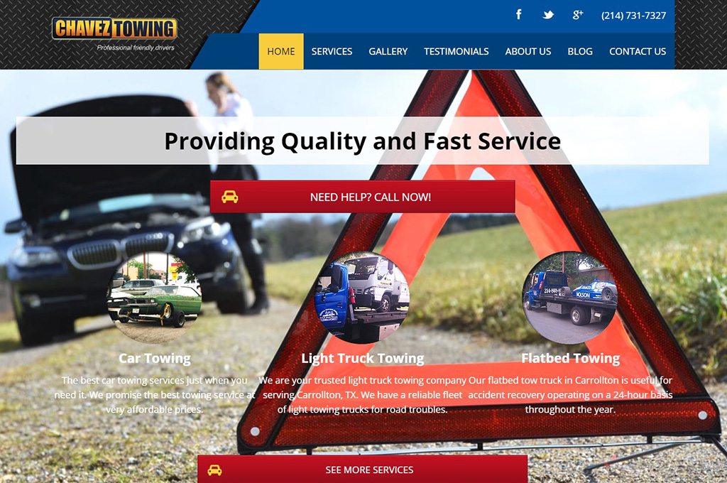 Chavez Towing Website Preview