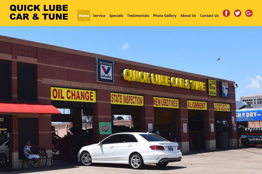 quick lube car and tune Website Preview