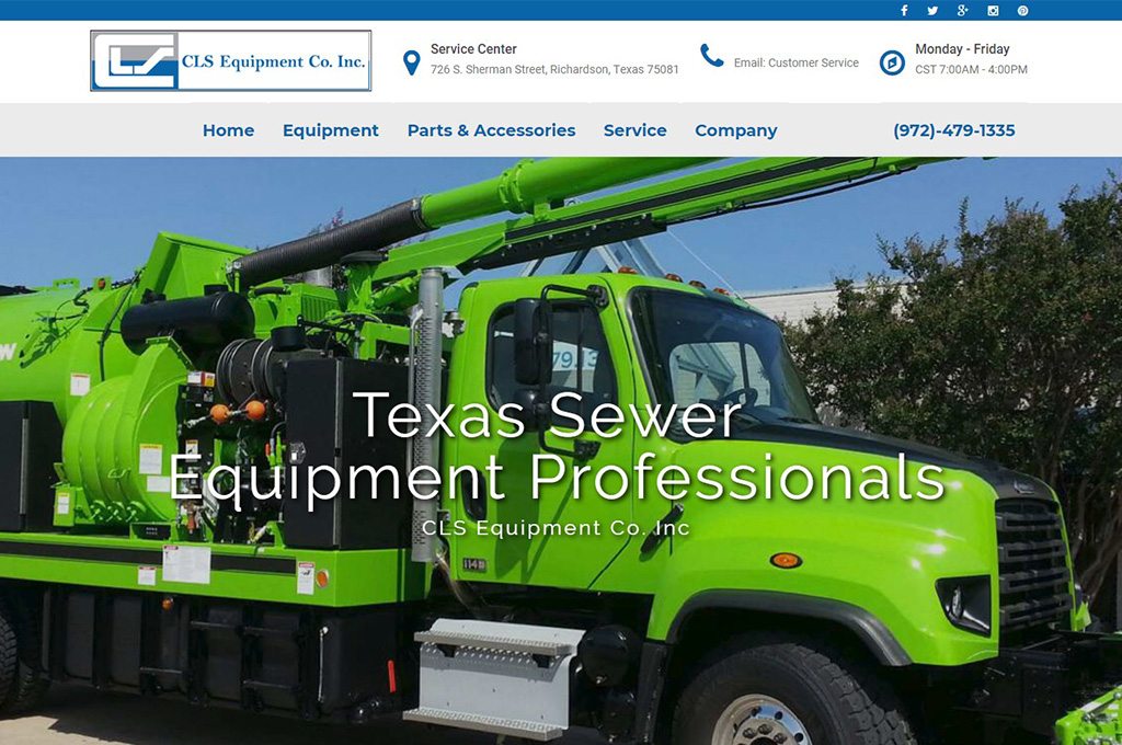 CLS Equipment website preview