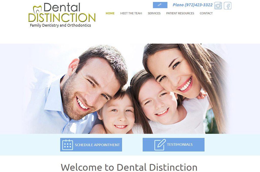 Dental Distinction Website Preview