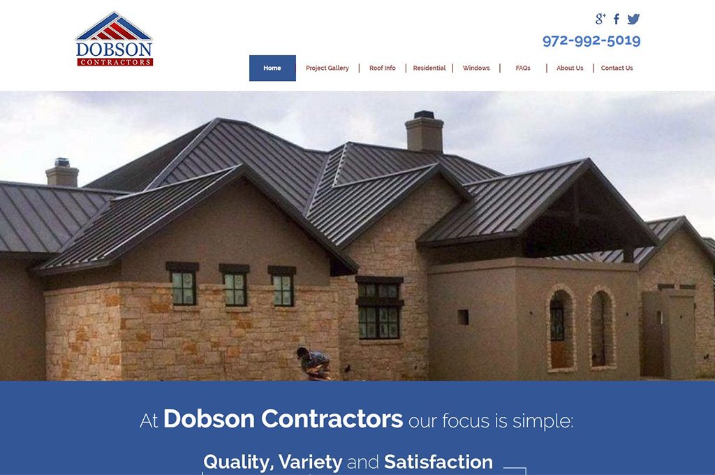 Dobson Contractors Website Preview