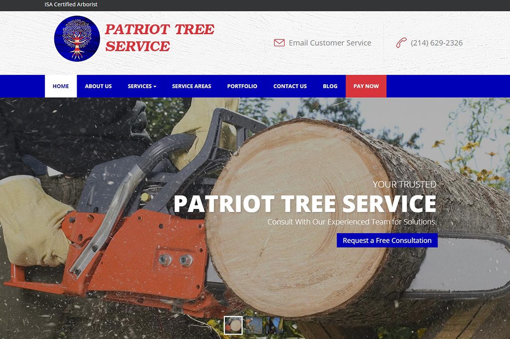 Patriot Tree Service Website Preview