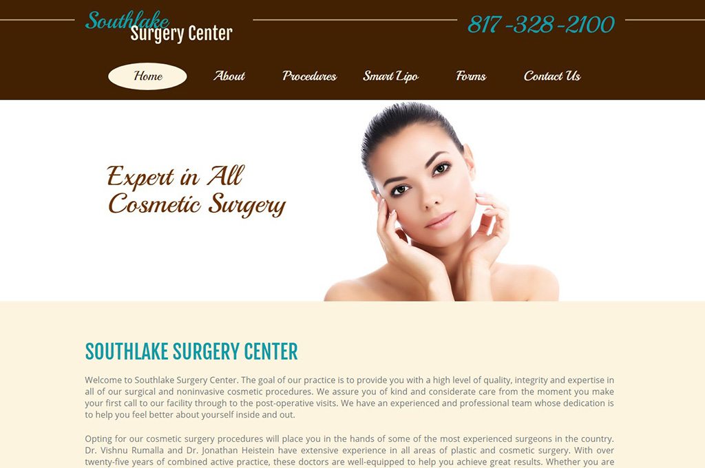 Southlake Surgery Center website preview