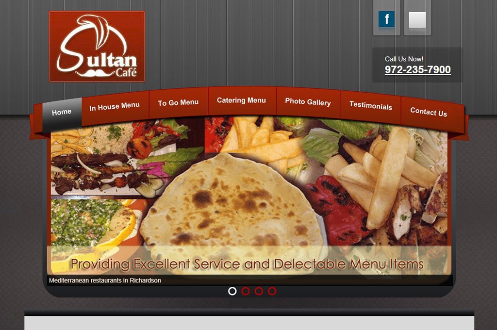 Sultan Cafe website preview
