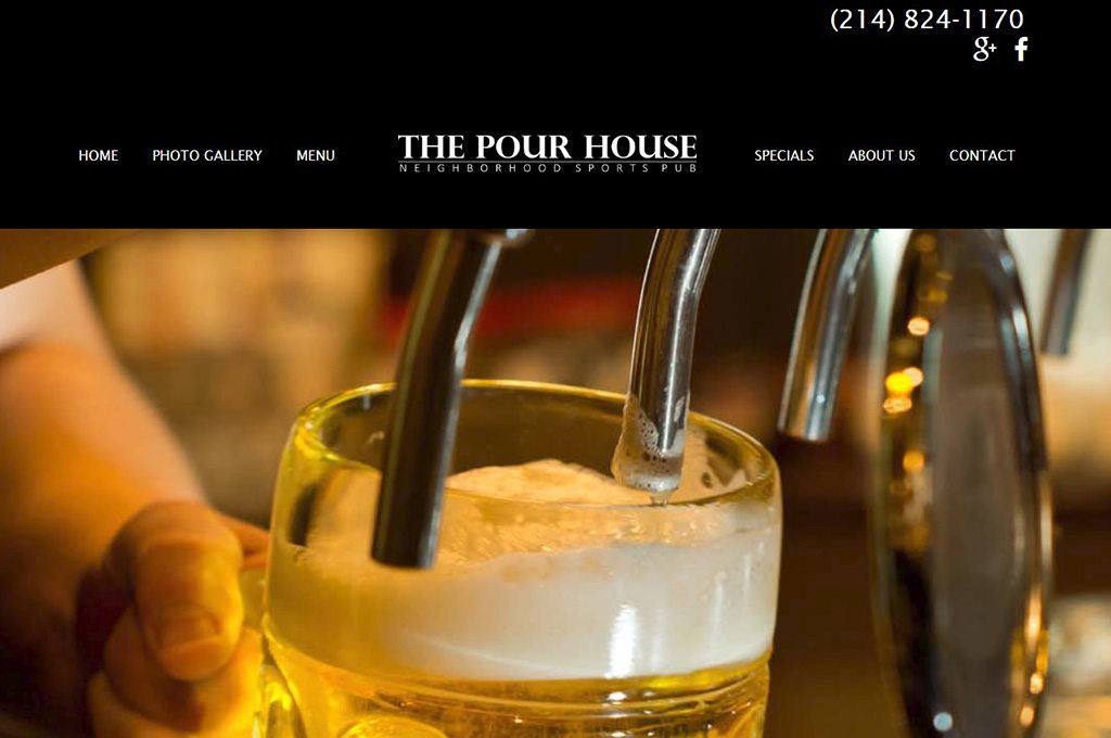The Pour House Website Preview