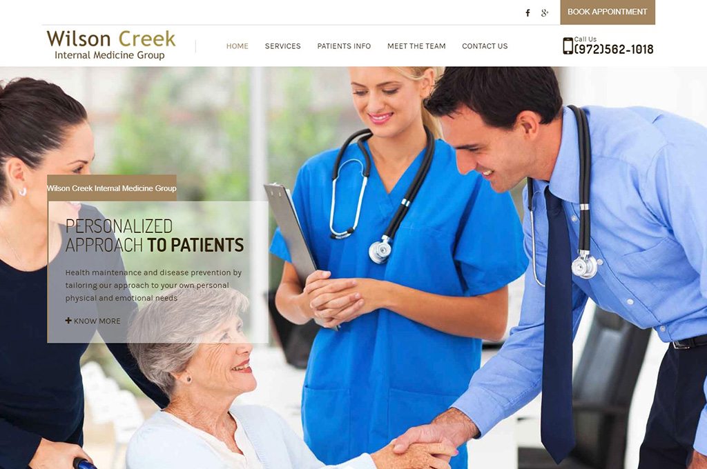 Wilson Creek Internal Medicine Group Website Preview