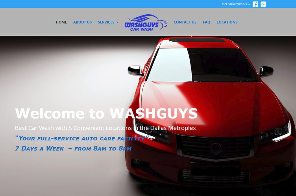 Wash Guys website Preview