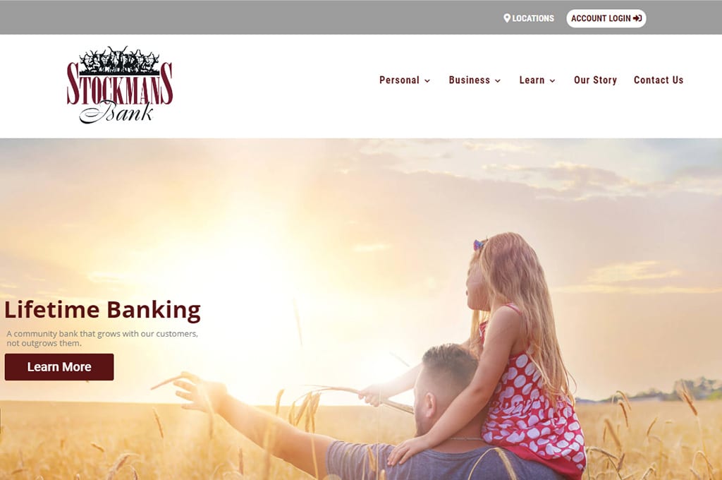 Stockmans Bank website Preview