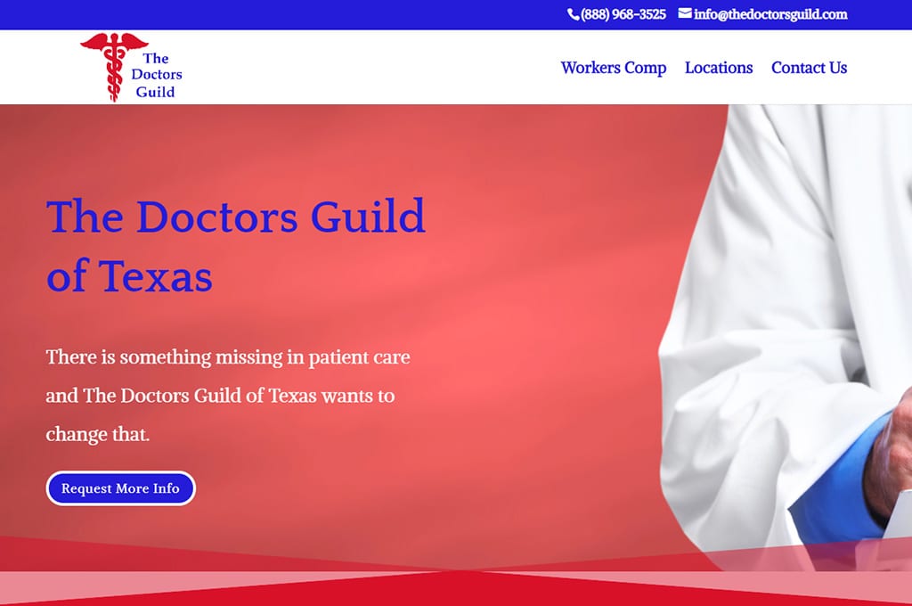 The Doctors Guild website Preview