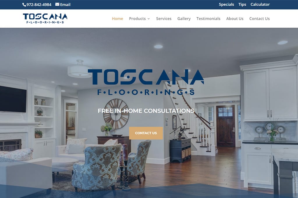 Toscana Floorings website Preview
