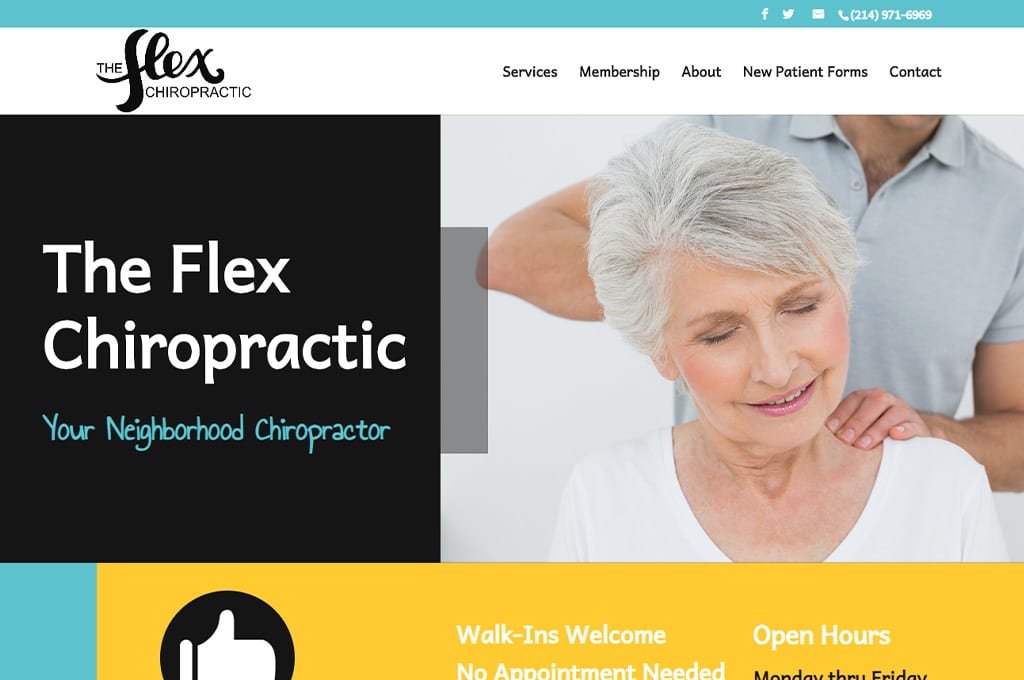 The Flex Chiropractic website preview