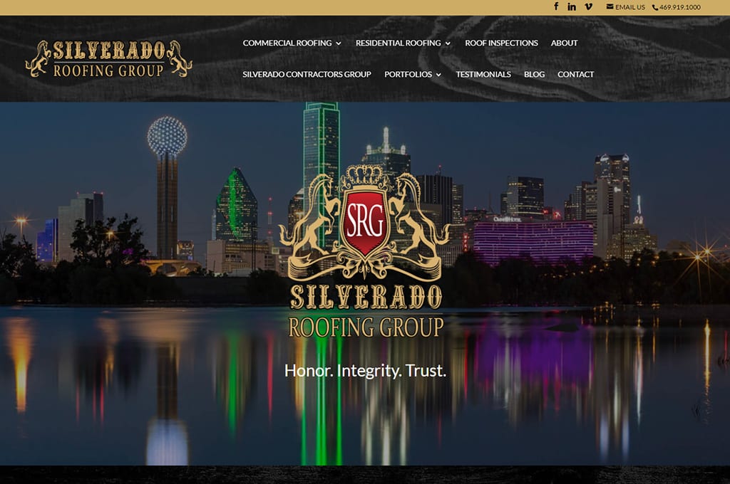 Silverado Roofing Group website preview