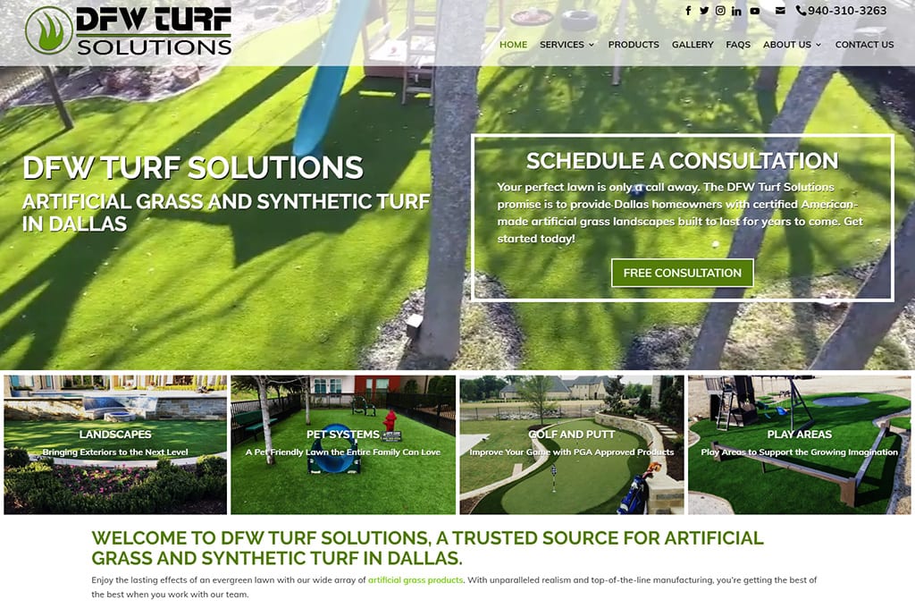DFW Turf Solutions Website Preview