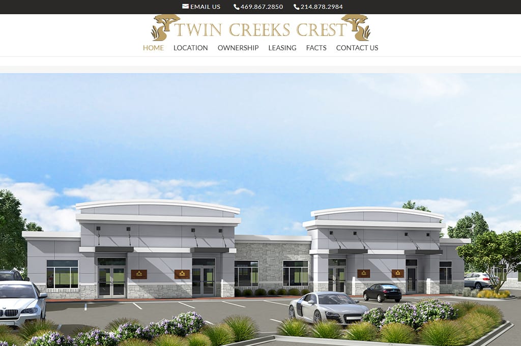 Twin Creeks Crest website preview