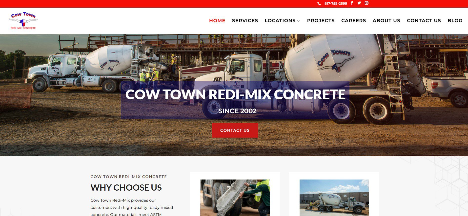 CowTown Redi-Mix Website
