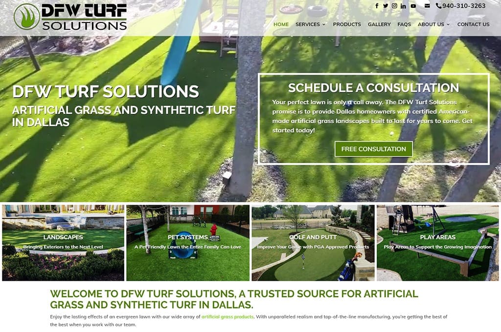 Click4Corp | Web Design Company In DFW | DFW Turf Solutions