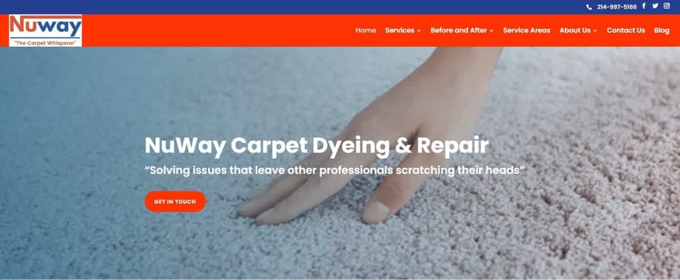 Carpet Dyeing & Repair in Geo-Targeted Area | Nuway Website