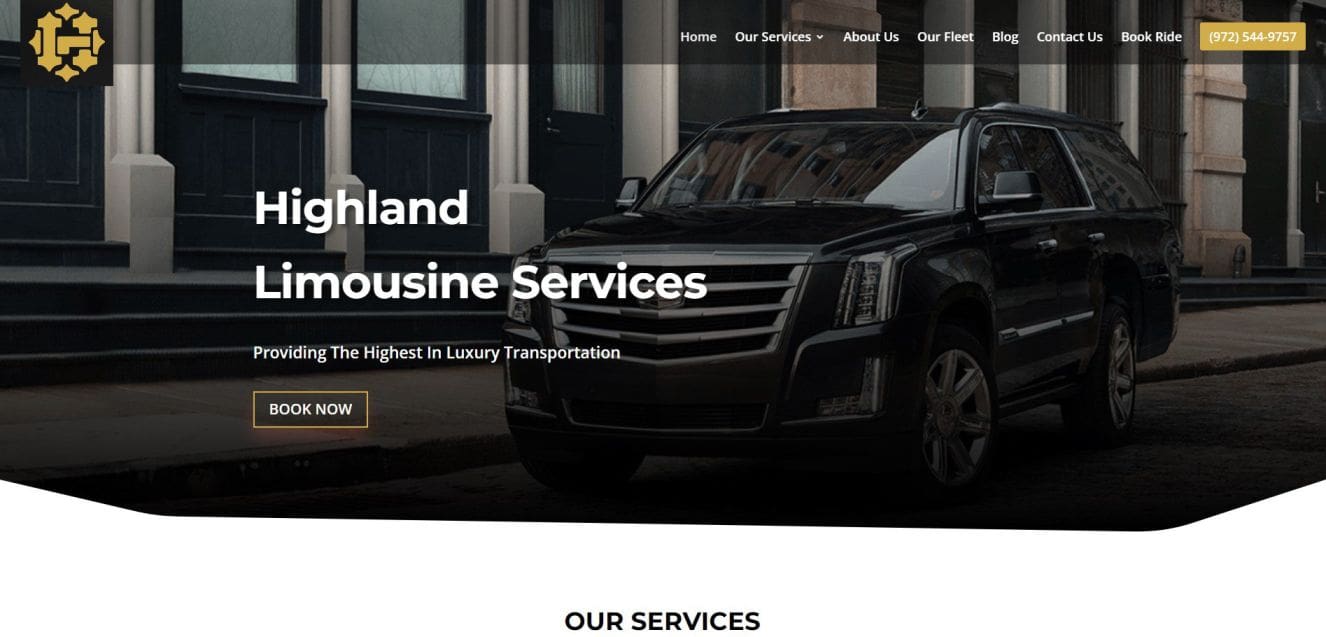 Click4Corp  Design Company Highland Limousine Services