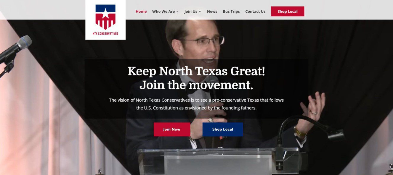 NTX Conservative Home - Texas Political Website Design by Click4Corp