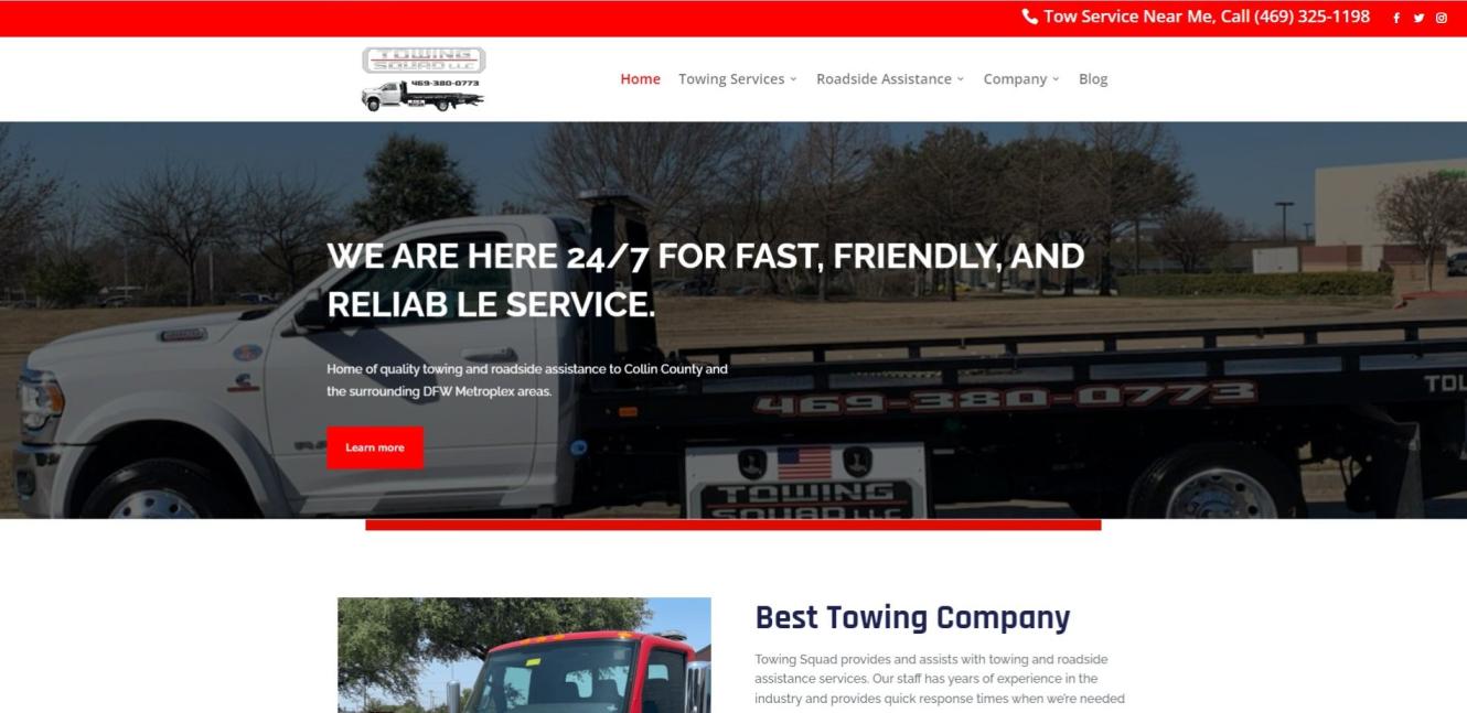 Top Towing Services - Towing Squad Website - Reliable Solutions for Fast Assistance
